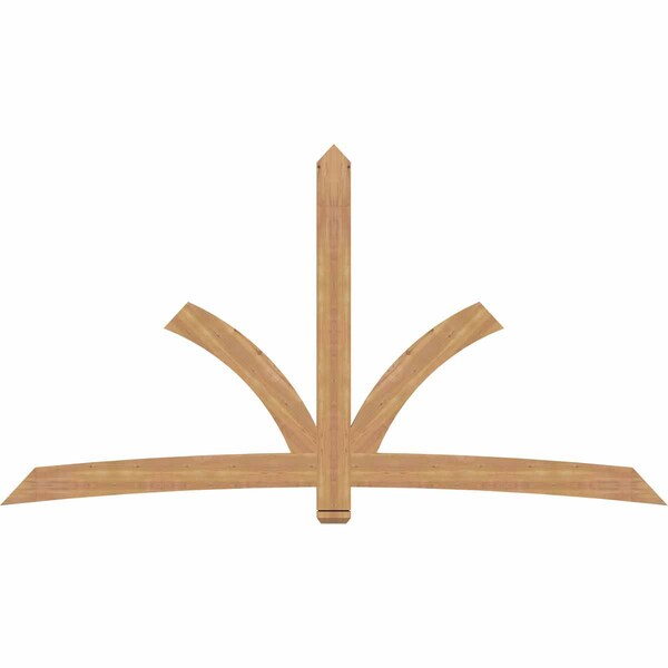 Ekena Millwork Davenport Timber Gable Bracket, Western Red Cedar, 108"W x 58"H x 1 1/2"D x 5 1/2"F, 13/12 Pitch GBW108X58X0206DAV00SWR - main
